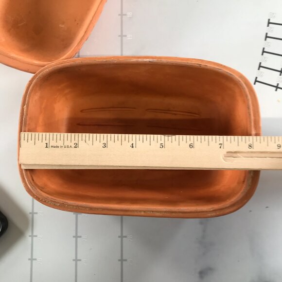 Romertopf Clay Roaster Pan Dish Covered Clay Bay Germany Made Bread - Picture 8 of 9